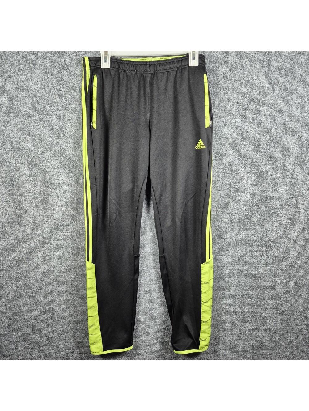 Adidas Soccer Training Track Pants Mens Large Black Athleisure Tapered Ankle Zip